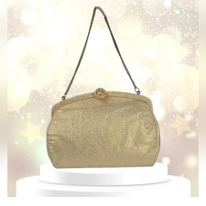 Vintage Gold Sparkly Cocktail Purse Chain Strap -Admiral